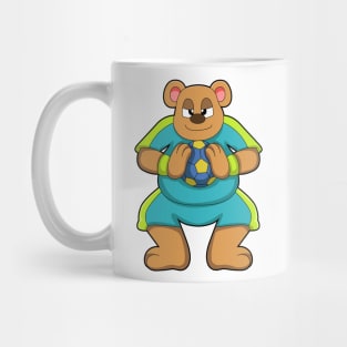 Bear as Handball player with Handball Mug